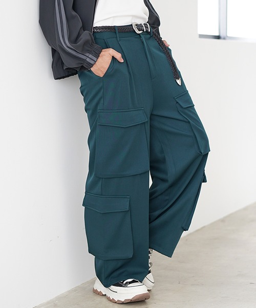 MinoriTY（マイノリティ） カーゴパンツ さら艶スラックス生地マルチ