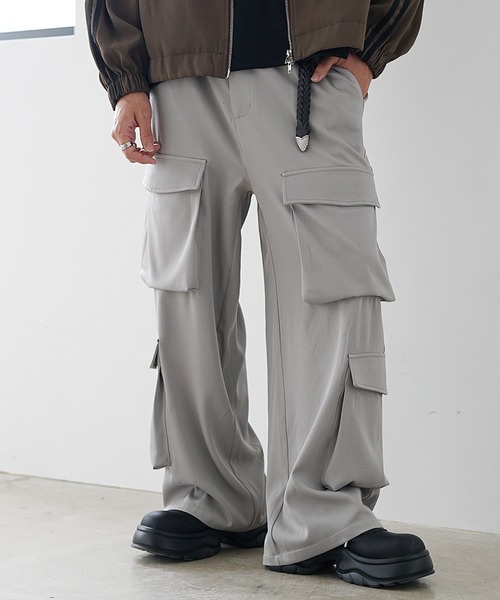 MinoriTY（マイノリティ） カーゴパンツ さら艶スラックス生地マルチ