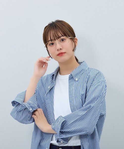 Zoff 伊達メガネ メガネ 眼鏡 オーバル型 メガネ｜メタル