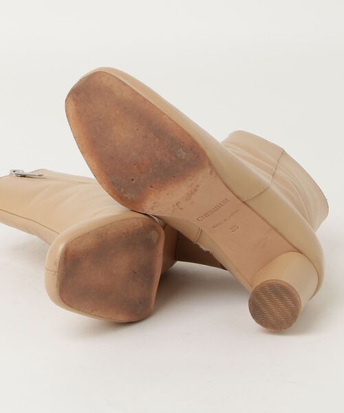 「CHEMBUR」 ショートブーツ 35 ベージュ レディース_画像3