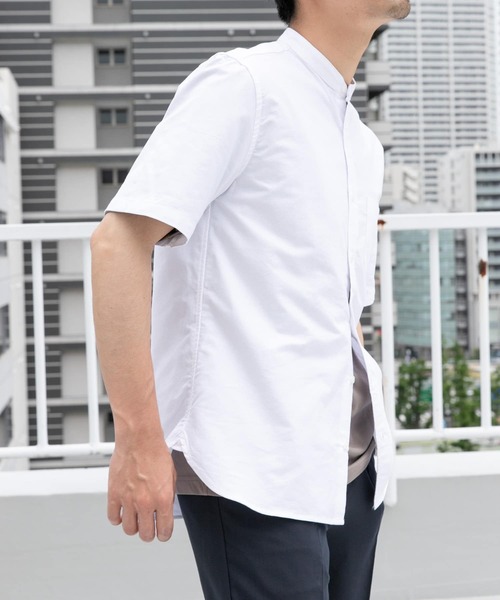 シャツ 「抗菌/消臭」「XXLサイズあり」ハイパフォーマンスバンドカラー半袖シャツ メンズ | URBAN RESEARCH ROSSO MEN | 18