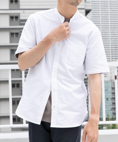シャツ 「抗菌/消臭」「XXLサイズあり」ハイパフォーマンスバンドカラー半袖シャツ メンズ | URBAN RESEARCH ROSSO MEN | 19