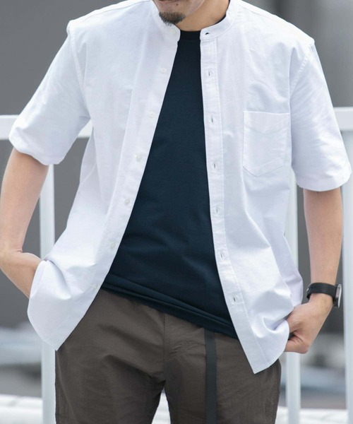 シャツ 「抗菌/消臭」「XXLサイズあり」ハイパフォーマンスバンドカラー半袖シャツ メンズ | URBAN RESEARCH ROSSO MEN | 22