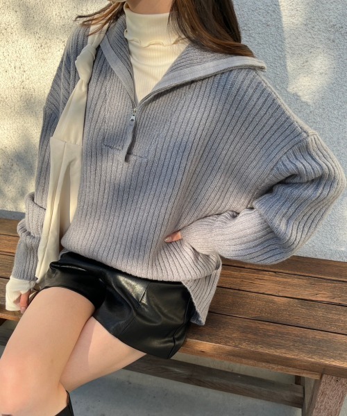 「nemne store」 長袖ニット MEDIUM ブルー レディース_画像5