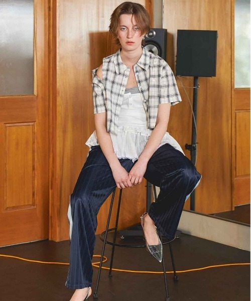 MAISON SPECIAL キャミソール Henley Neck Layered Camisole