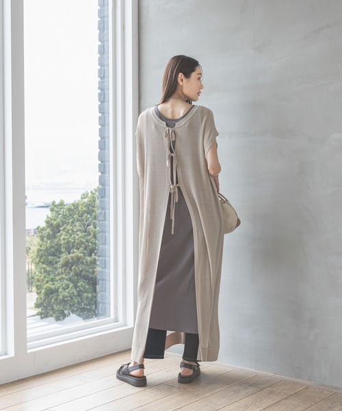 GLOBAL WORK ワンピース 2WAYメッシュSETワンピース/321490