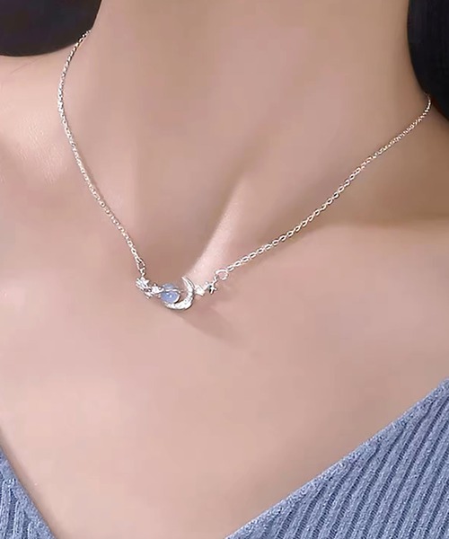 Port（ポート） ネックレス 「 」 シルバー 星 月 惑星 モチーフ