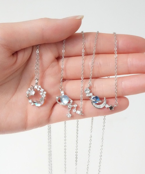 Port（ポート） ネックレス 「 」 シルバー 星 月 惑星 モチーフ