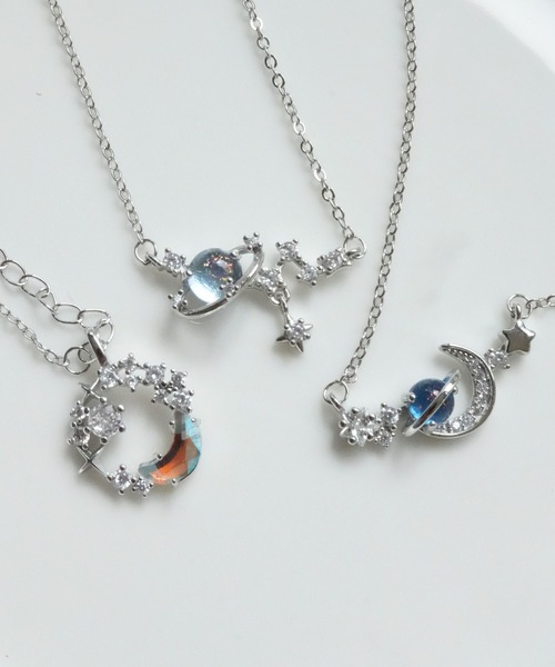 Port（ポート） ネックレス 「 」 シルバー 星 月 惑星 モチーフ
