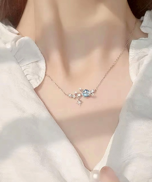 Port（ポート） ネックレス 「 」 シルバー 星 月 惑星 モチーフ