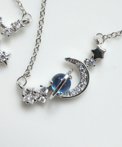 Port（ポート） ネックレス 「 」 シルバー 星 月 惑星 モチーフ