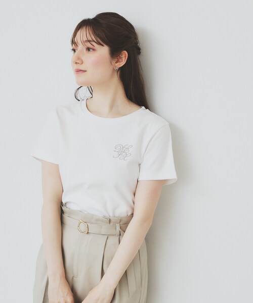 Tシャツ レディース ワンフォークロージング 1111clothing ◇水彩画風 フラワー