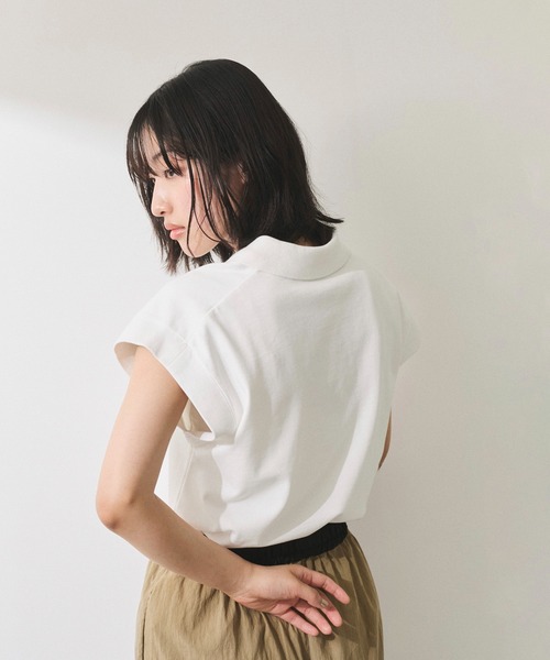 ADAM ET ROPE' ポロシャツ ポロ 「WEB限定」スリーブレスポロ