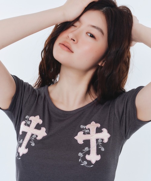 FCMM tシャツ 「日本限定」CROSS PATCH TEE / クロスパッチTEE 