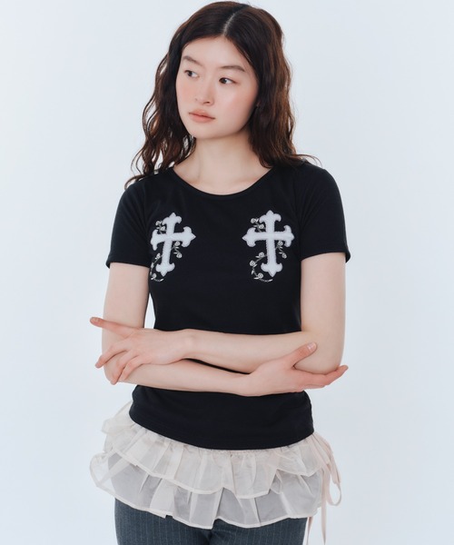 FCMM tシャツ 「日本限定」CROSS PATCH TEE / クロスパッチTEE