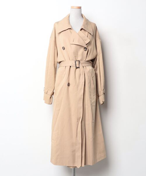 ナチュラルビューティーベーシック　ベージュ トレンチコート ウエストベルト付き N.Natural Beauty Basic（エヌ ナチュラルビューティーベーシック