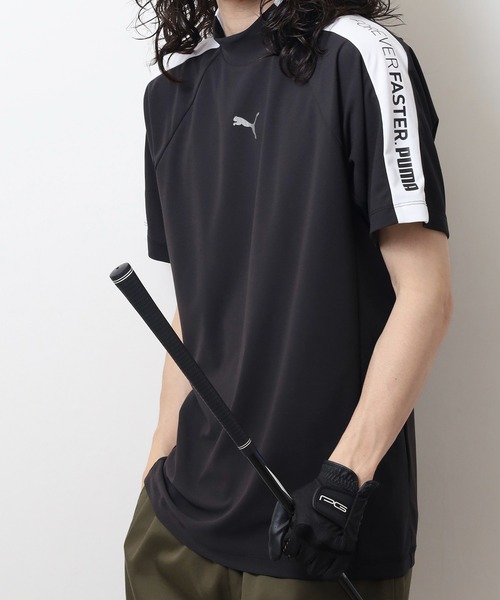 【PUMA / プーマ】ストレッチスムーステックカットモックネック半袖シャツL黒 PUMA - 【PUMA / プーマ】ストレッチスムーステックカットモック