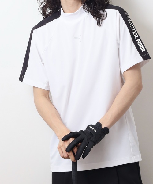 PUMA - 【PUMA / プーマ】ストレッチスムーステックカットモックネック半袖シャツL白 PUMA - 【PUMA / プーマ】ストレッチスムーステックカットモック