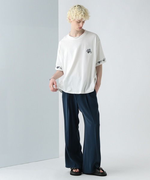 HARE tシャツ フラワーシシュウカットソー(HARE) メンズ : ZOZOTOWN