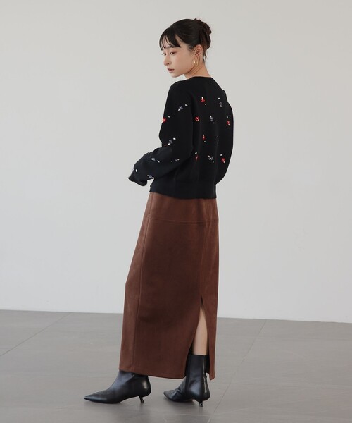 EMMEL REFINES フラワー ビジュー カーディガン EMMEL REFINES＞EM フラワー ビジュー カーディガン （BEIGE