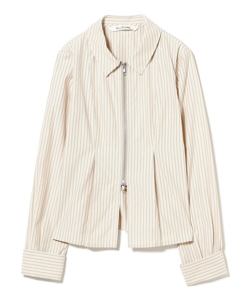 Ray BEAMS（レイ ビームス） ブラウス シャツ ストライプ ジップ