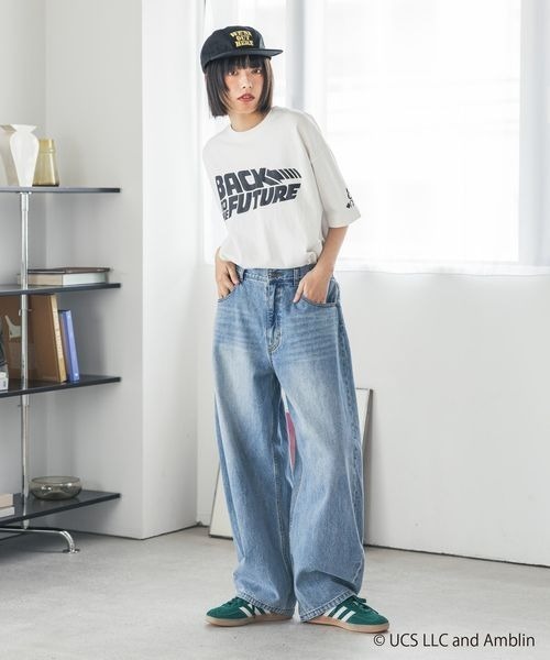 「PAGEBOY」 半袖Tシャツ MEDIUM サックスブルー レディース