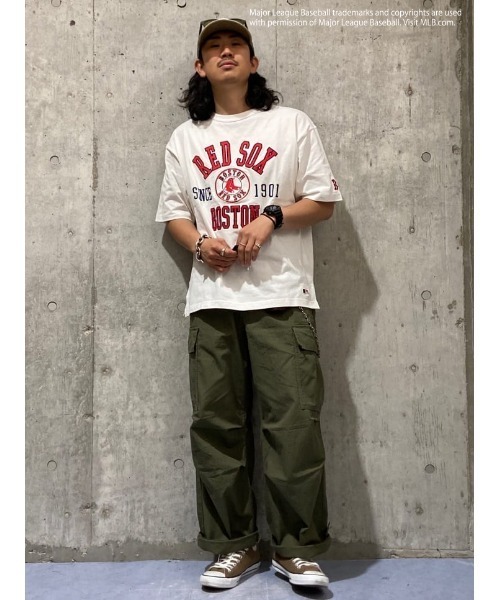 「MLB」 半袖Tシャツ L ネイビー メンズ
