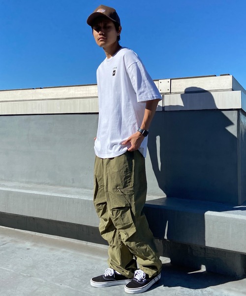 [RVCA] короткий рукав футболка M хаки мужской 