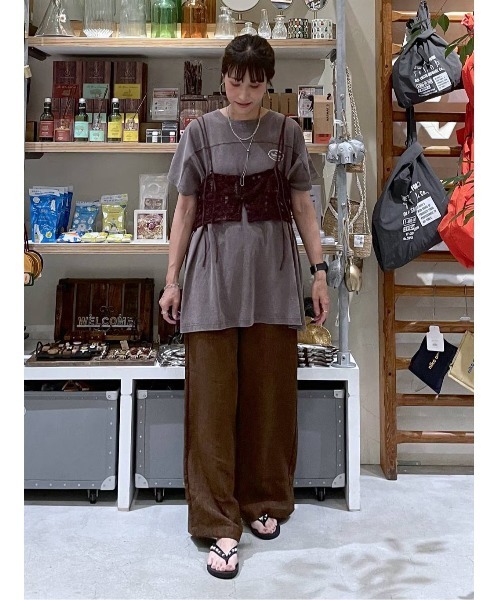 niko and…（ニコアンド） tシャツ 半袖 バック刺繍BIGフレンチTシャツ
