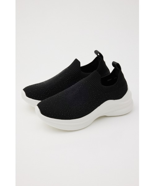 STACCATO スリッポン スニーカー ブラック STACCATO（スタッカート） スニーカー グリッターカッターボリューム