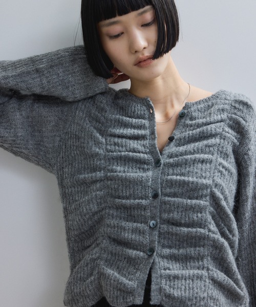 【新品未使用】LE.EMA モヘアタッチダブルボタンカーディガン タグ付き SALON adam et ropé(サロン アダム エ ロペ) / 【WEB限定】2WAY