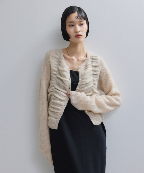 ADAM ET ROPE' 【WEB限定】ダブルモヘアシャーリングカーディガン ADAM ET ROPE'｜【WEB限定】ダブルモヘアシャーリングカーディガン