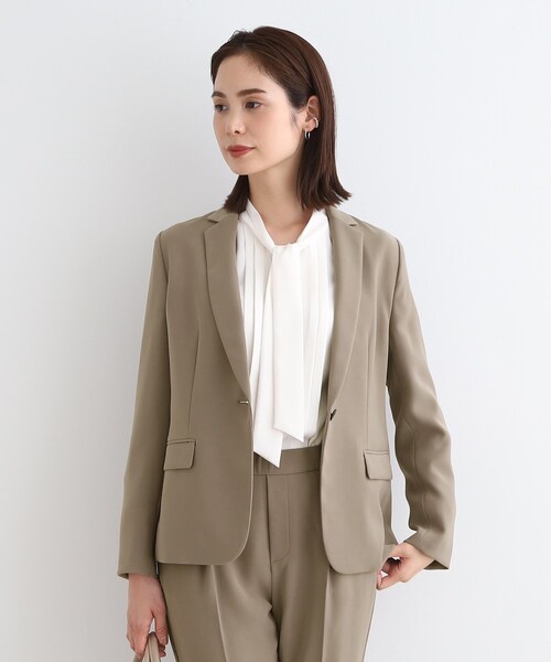 INDIVI スーツ 「洗える／定番スーツ」ストレッチテーラード
