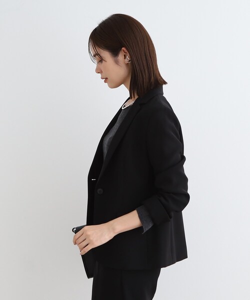 INDIVI スーツ 「洗える／定番スーツ」ストレッチテーラード