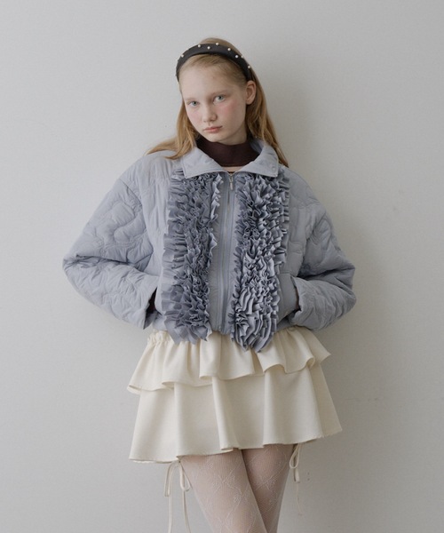 HEIREN コート アウター 「HEIREN」ボリュームフリルリボン