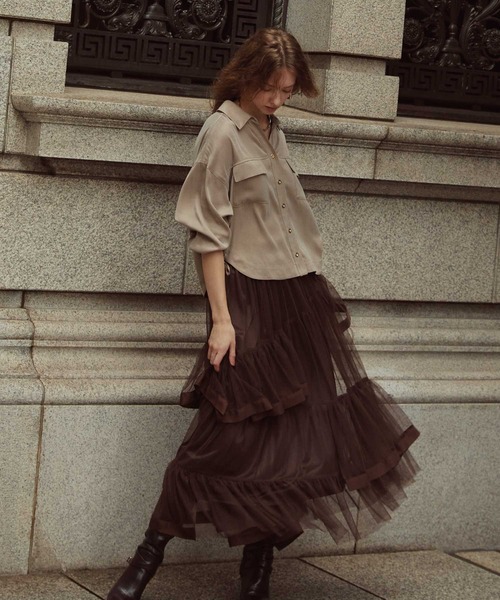 Lepanto】着丈77 スペイン製 フォックスファーコート 毛皮 42 ファー