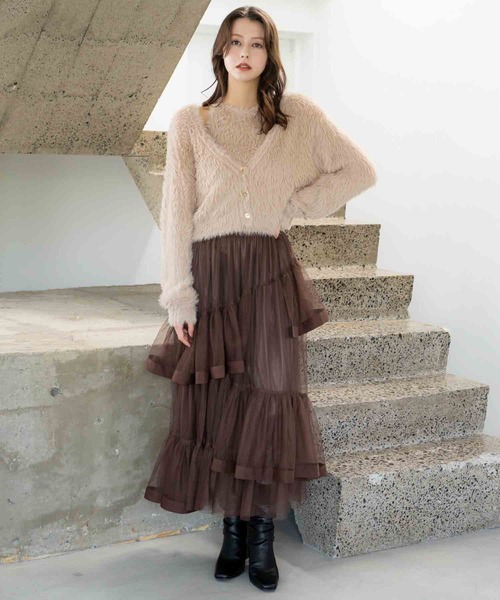 NOELA（ノエラ） スカート チュールフリルスカート : ZOZOTOWN Yahoo