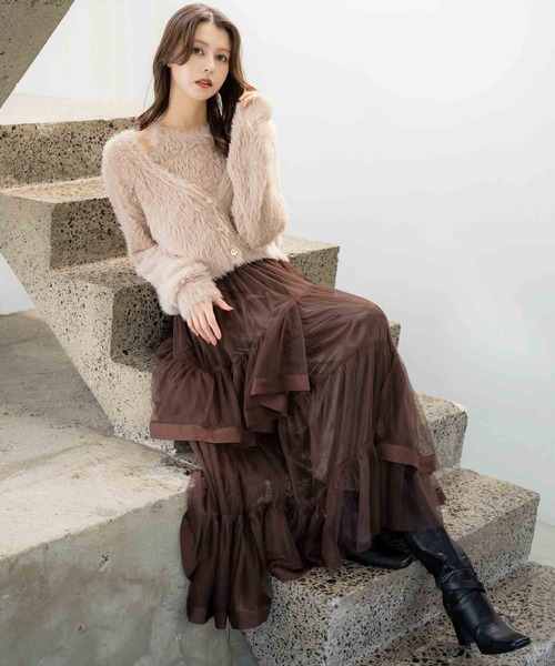 NOELA（ノエラ） スカート チュールフリルスカート : ZOZOTOWN Yahoo