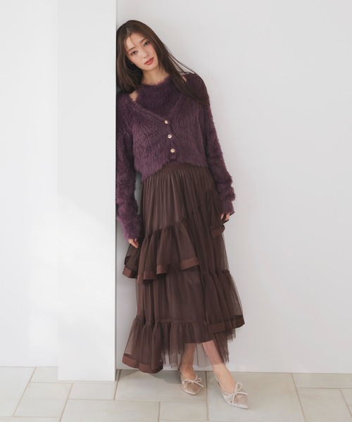 ブラウン ニット フリルスカート E03397EW09423_fw_thumbM.jpg