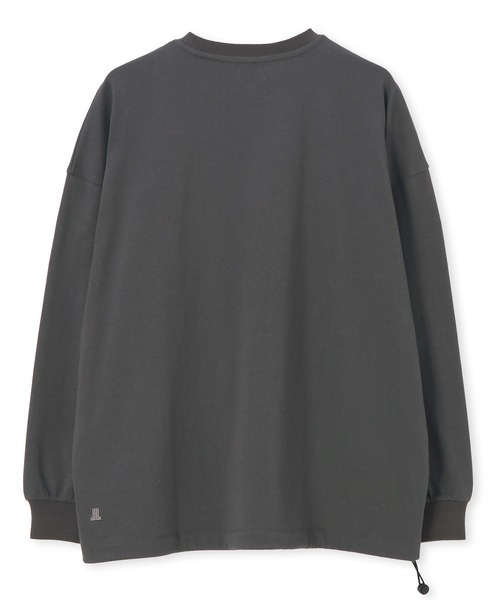 LANVIN en Bleu tシャツ 2重編み 裾ドローコード付き ロンT メンズ
