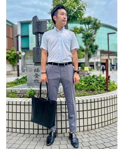 「Perfect Suit FActory」 「urban model」半袖シャツ M サックスブルー メンズ_画像7