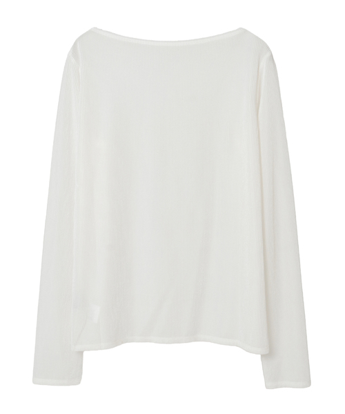 Tiara（ティアラ） tシャツ シアーベロアリブトップス レディース 