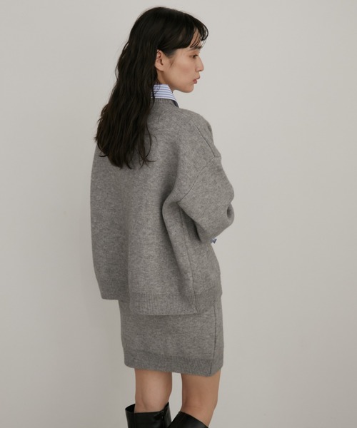 【新品未使用】【WILLFULLY】シャツドッキングニットセットアップ グレー Aunt Marie's（アントマリーズ） ニット セーター シャツドッキング