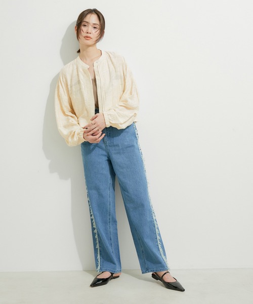 「LE CERCLE par rope'」 ジップアップブルゾン FREE グリーン系その他2 レディース_画像7