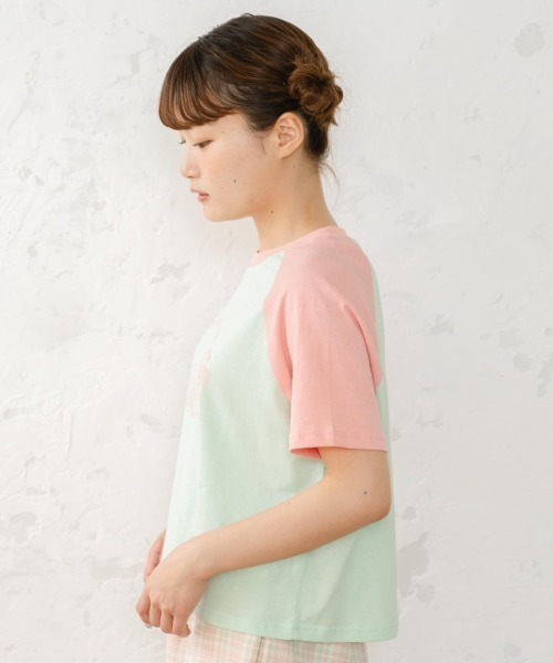 「eLur」 半袖Tシャツ FREE ピンク レディース_画像3
