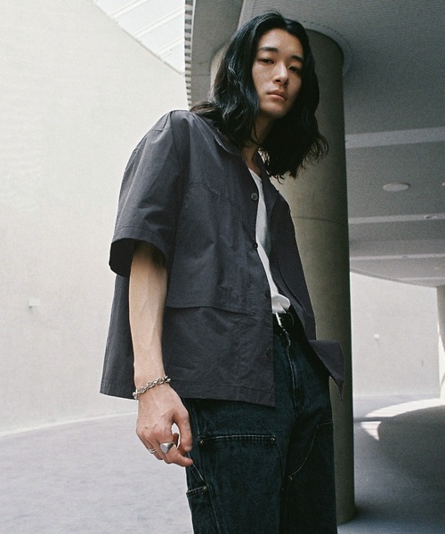 WYM LIDNM 「WYM LIDNM」 半袖シャツ S チャコールグレー メンズ 