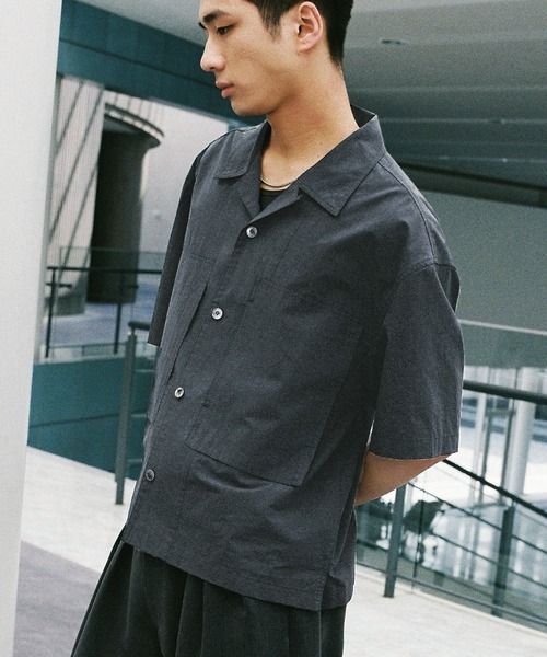 WYM LIDNM 「WYM LIDNM」 半袖シャツ S チャコールグレー メンズ 