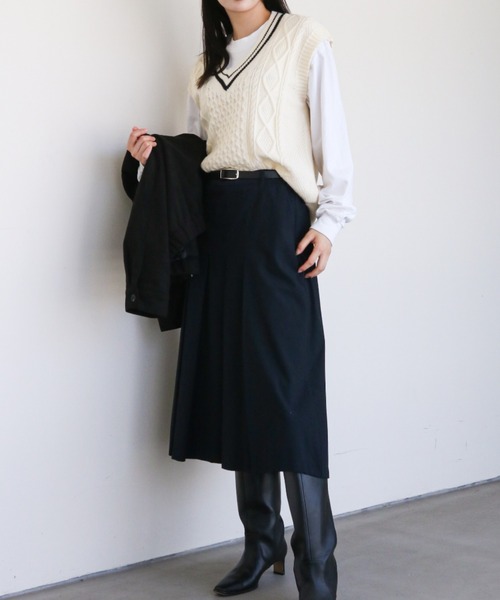 「gossip！ロサンゼルス」 ニットベスト FREE ネイビー レディース_画像7