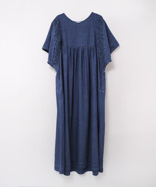 「RNA-N」 半袖ワンピース MEDIUM ダークインディゴブルー レディース_画像5