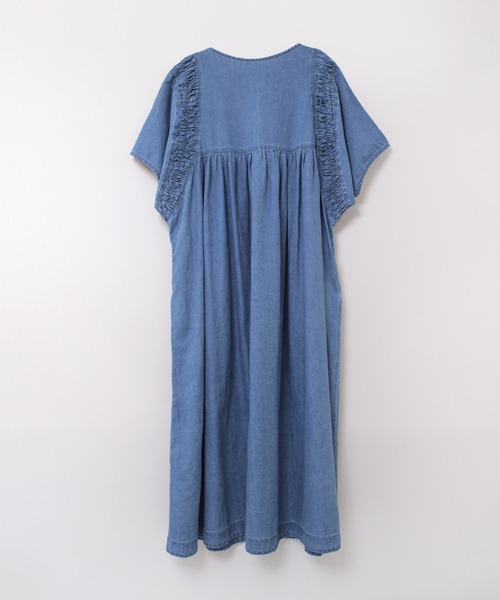 「RNA-N」 半袖ワンピース MEDIUM ダークインディゴブルー レディース_画像8